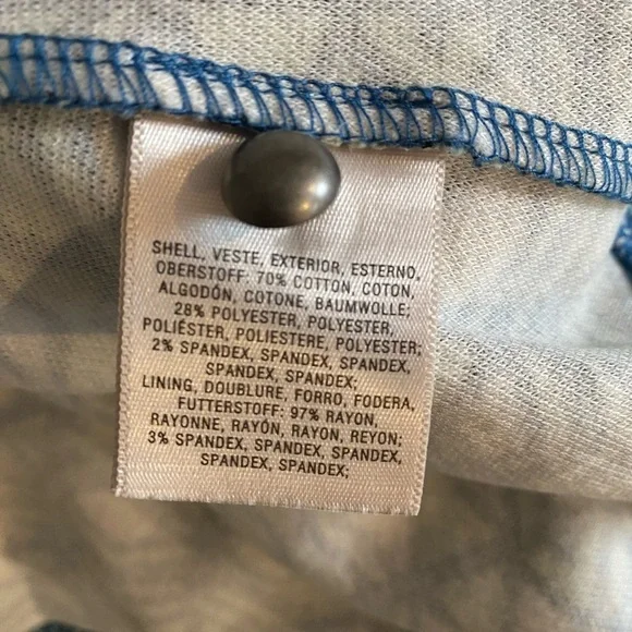 Anthropologie Maeve Blue Green White Geometric V Neck Sleeveless Dress Size 8P - Picture 6 of 10